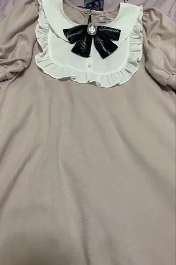 앙크루즈 리본 원피스 핑크