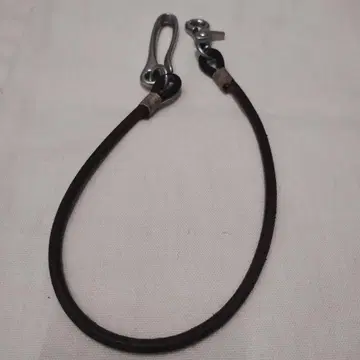 레어! 블랙 가죽 지갑 체인 약 70cm