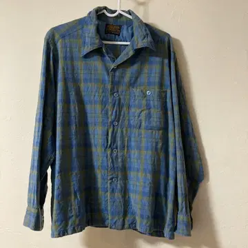 Pendleton 울 셔츠 L 사이즈 청록색 체크