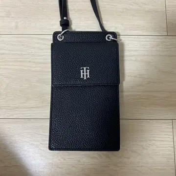 블랙 가죽 숄더백