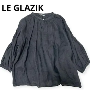 르그라지크 LE GLAZIK 블라우스 라미 100% 넉넉한 7부 소매