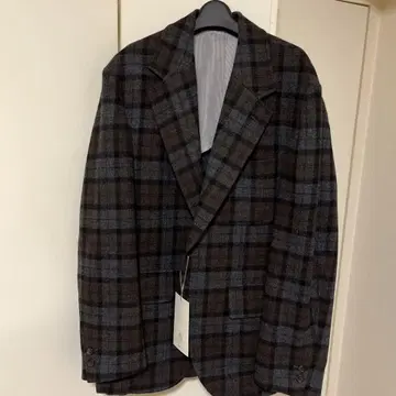 YAMGUCHI STORE 체크 무늬 테일러드 자켓