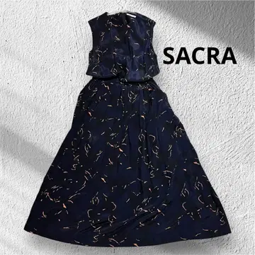 SACRA 사쿠라 Shadow flower 원피스 롱 슬리브리스