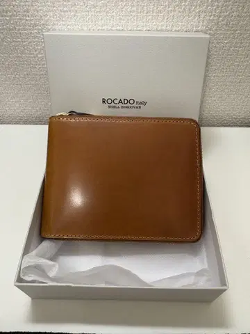 ROCADO 두겹 지갑 쉘 코도반 브라운 로카도 가죽