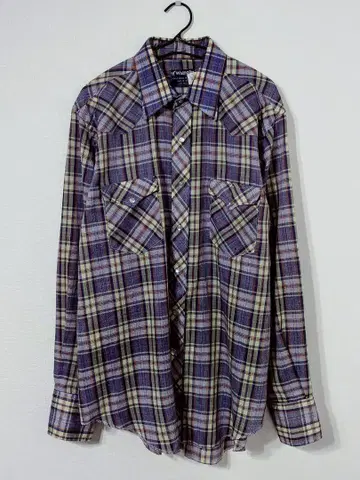 VINTAGE WRANGLER 랭글러 USA제 체크 긴팔 셔츠