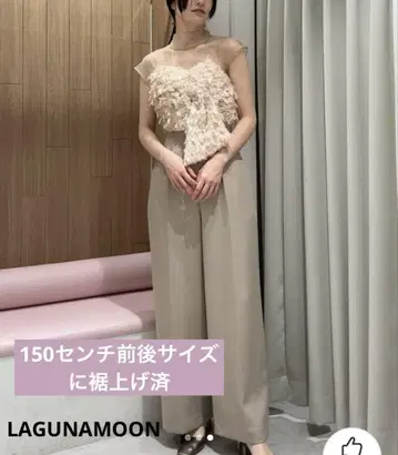 LAGUNAMOON 팬츠 드레스 자카드 베어 팬츠 드레스