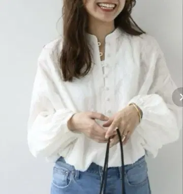 [새상품급] 저널 스탠다드 리룸 코튼 자카드 개더 블라우스