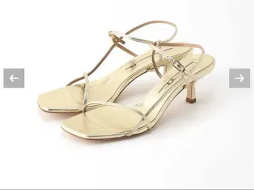 새상품 브렌타 Square Toe Strap Gold Sandal