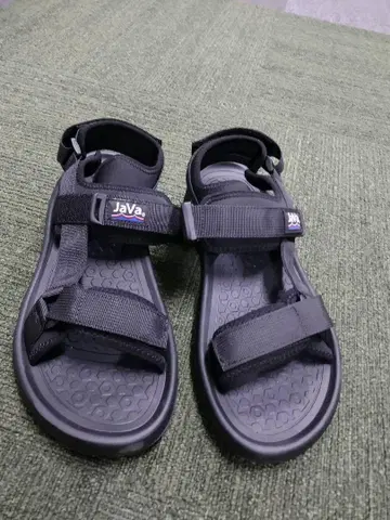 JaVa 블랙 스포츠 샌들 벨크로식 27cm