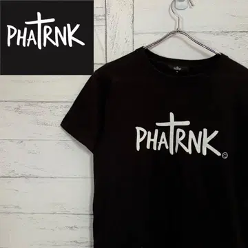 티셔츠 팻랭크 PHATRNK 티셔츠 프론트 로고 블랙 M
