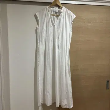 UNITED ARROWS 슬리브리스 셔츠 원피스 36 화이트