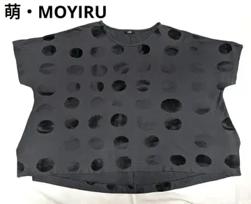 모유루 도트 무늬 풀오버 센소유니코 메카 그레이 블랙