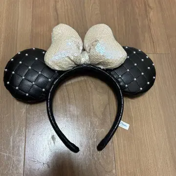 미키 귀 머리띠 블랙과 금