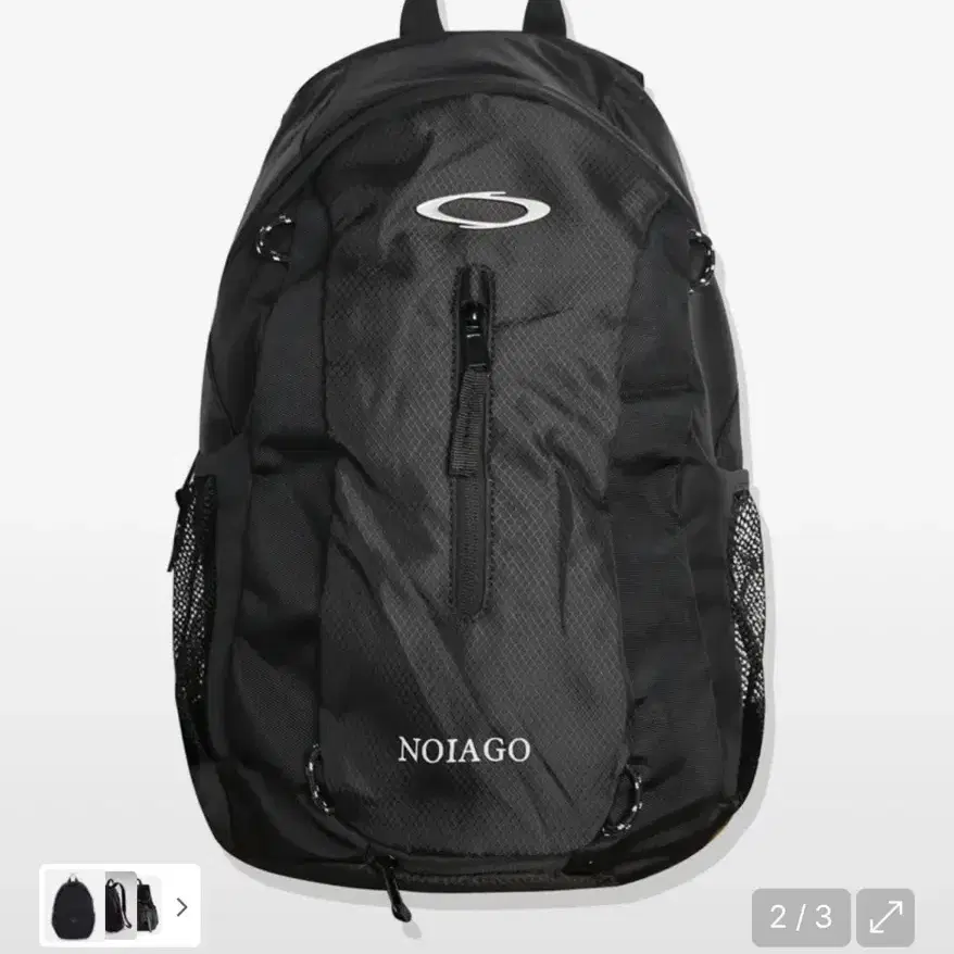 ◆NOIAGO◆ Nylon Over Backpack Black NOI1535 NOI1535 nylon over backpack (black) - 노이아고 (NOIAGO)