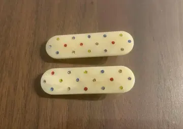 POTETE 큐빅 클립 화이트 2개