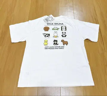miffy 미피 애니멀 자수 반팔 티셔츠 L 새상품 아베일