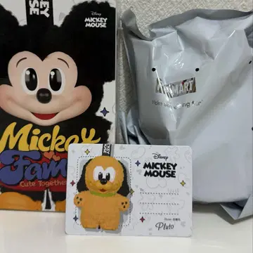POPMART 디즈니 미키 패밀리 플루토 봉제 인형 키체인
