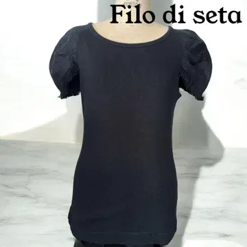 Filo di Seta 티셔츠 면 실크 실크 반팔 38