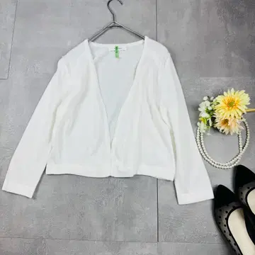 m's select 긴팔 가디건 얇은 소재 숏 코튼 겉옷