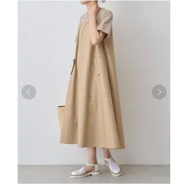 BEARDSLEY 비어즐리 컷 콤비 플레어 원피스