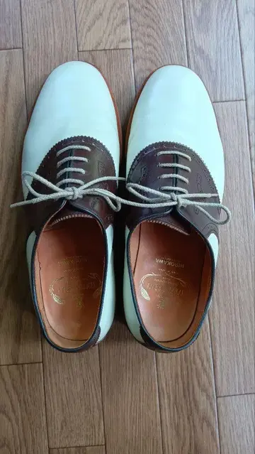안장 신발 천연 가죽 25cm (25.5cm)