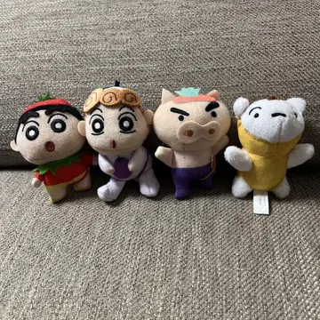크레용 신짱 마스코트 세트 봉제 인형 4종 세트