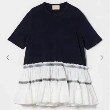 UNITEDARROWS 엠블로 티어드 콤비 숏 슬리브 니트