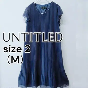 택 포함 새상품 UNTITLED 원피스 비쥬 플리츠 쉬폰