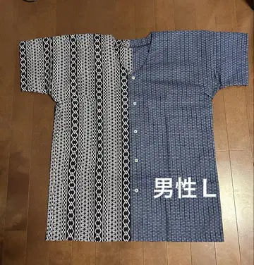 수제 유카타 원단~유카타 셔츠 사이즈 남성 L