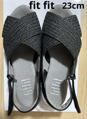 fit fit 크로스 백 스트랩 샌들 23cm 블랙 [새상품급]