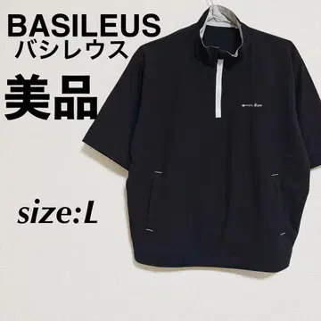 새상품급 BASILEUS 바실레우스 골프웨어 하프 지퍼 풀오버 반팔