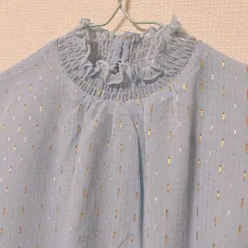 비침 프릴 셔츠