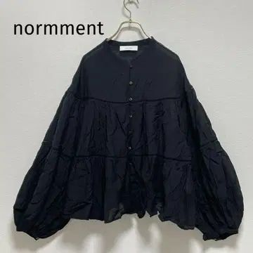 최근 모델 normment 노먼트 레이온 혼방 시어 블라우스 경량