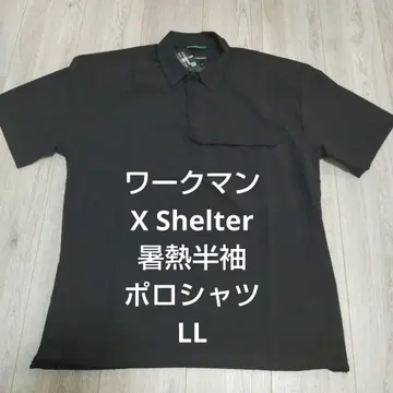 워크맨 X Shelter 더위 반팔 피케 셔츠 LL 미사용 새상품 블랙