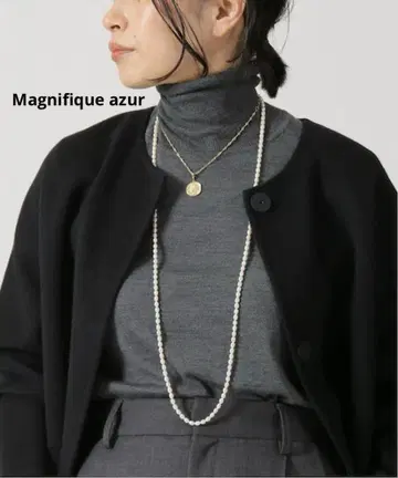 Magnifique azur 롱 펄 목걸이 100cm
