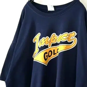 저지 임팩트 골드 티셔츠 2XL 네이비 네이비 컬러 구제 의류