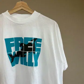 90년대 USA제 무비 티셔츠 FREE WILLY L 빈티지