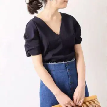 새상품급 IENA 이에나 세느 턱 슬리브 풀오버 반팔 티셔츠