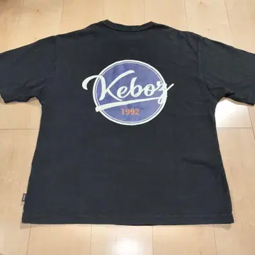 Keboz 티셔츠 헤비 웨이트 가슴 로고 백 로고 S