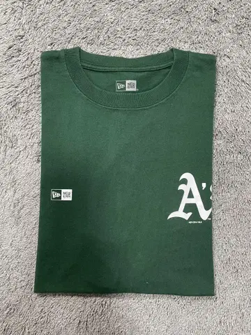 A's 로고 티셔츠 다크 그린