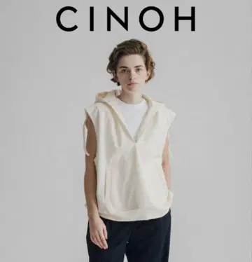 CINOH 치노 2023ss 우라케 슬리브리스 후디 후드티