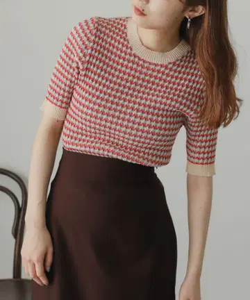 SENSE OF PLACE 멀티 컬러 컴팩트 스웨터
