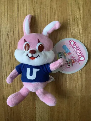 핑크 토끼 봉제 인형 약 15cm