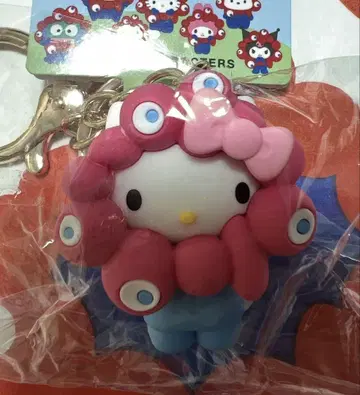 헬로키티 엑스포 미야쿠미야쿠 입체 마스코트 키링