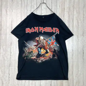 IRON MAIDEN 밴딩 티셔츠 반팔 빅 실루엣 오버 사이즈