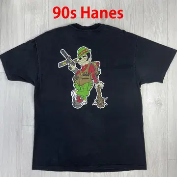 90년대 USA제 Hanes 프린트 티셔츠 XL 싱글 스티치