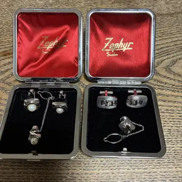 2개 묶음 판매 제퍼스 스네이크 커프스, 넥타이핀 세트