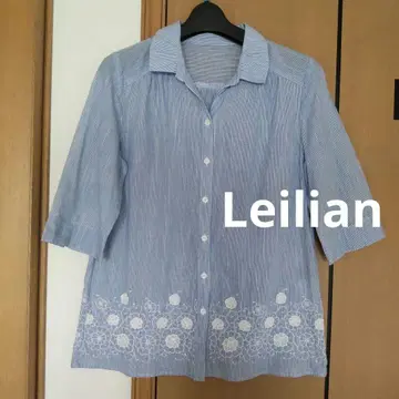 Leilian 밑단 레이스 블라우스