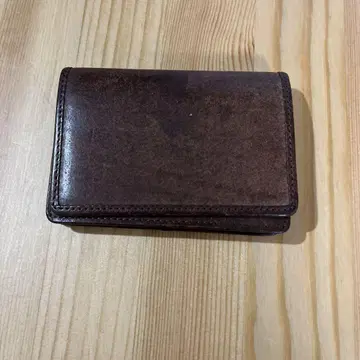 sot 브라운 가죽 두겹 카드 케이스