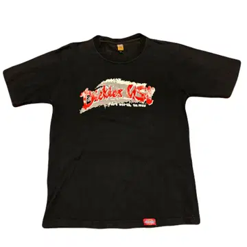 90s DICKIES USA 러버 프린트 티셔츠 M